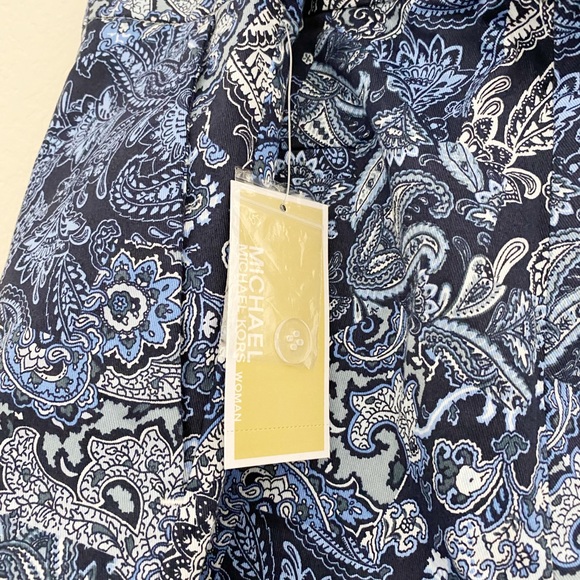 MICHAEL Michael Kors True Navy Paisley Printed Shorts - Picture 7 of 8